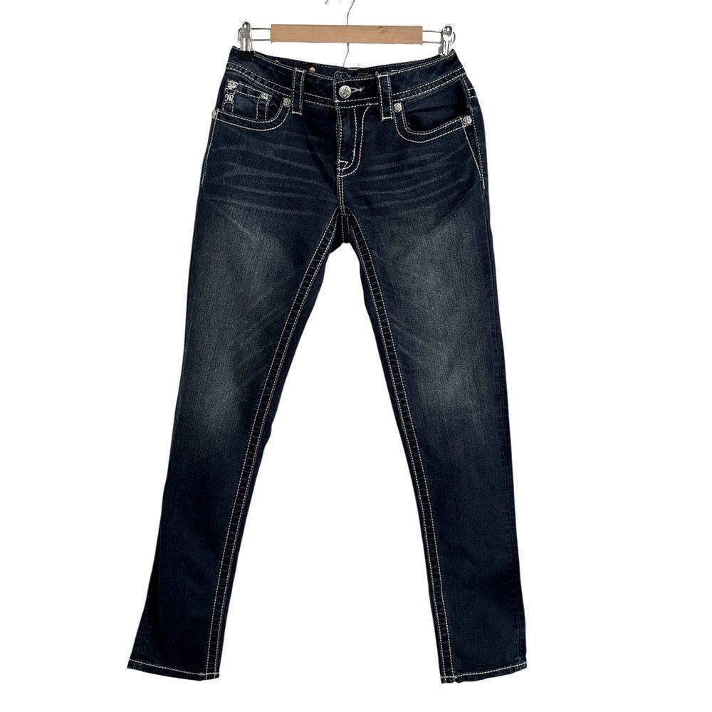 Miss Me Dark Indigo Skinny Jeans EUC
